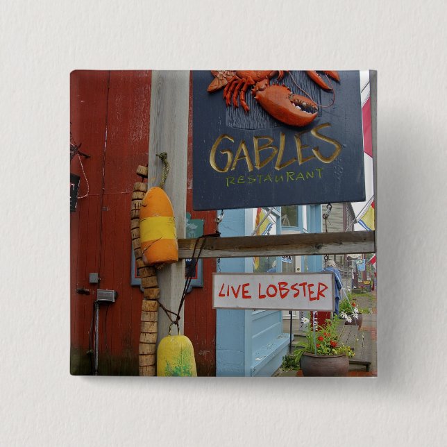 Kanada, New Brunswick, St Andrews.farbig Button (Vorderseite)