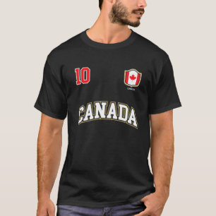 Kanada Nummer 10 Fußballmannschaft Sportkanadische T-Shirt