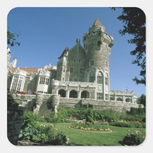 Kanada, Ontario, Toronto. Historisches Casa Loma Quadratischer Aufkleber