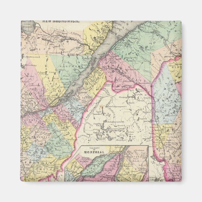 Kanada Ost- oder Niederkanada und Neubraunschweig Magnet (Vorne)