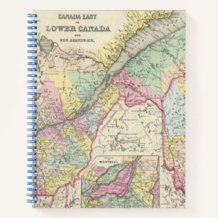 Kanada Ost- oder Niederkanada und Neubraunschweig Notizbuch
