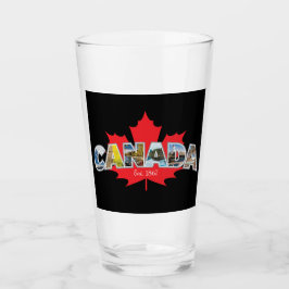 "Kanada Osten. 1867" mit Ahornleaf Grafik Glas