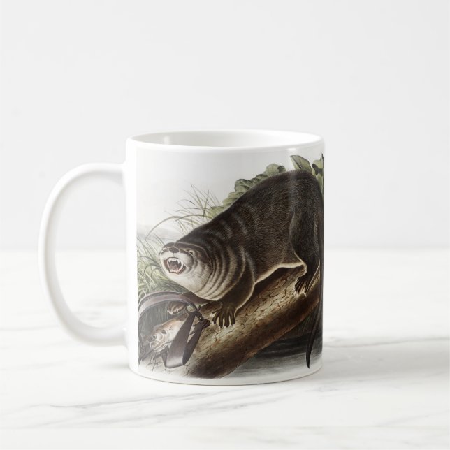 Kanada-Otter-Illustration (Lutra Canadensis) Kaffeetasse (Links)