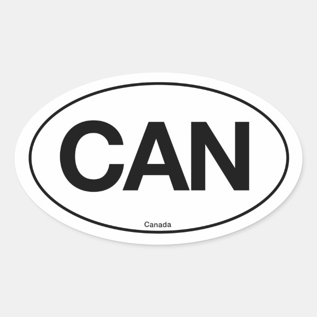 Kanada Oval Ovaler Aufkleber (Vorderseite)