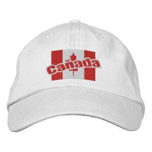 Kanada - Patriotische Flagge und Text Bestickte Baseballkappe
