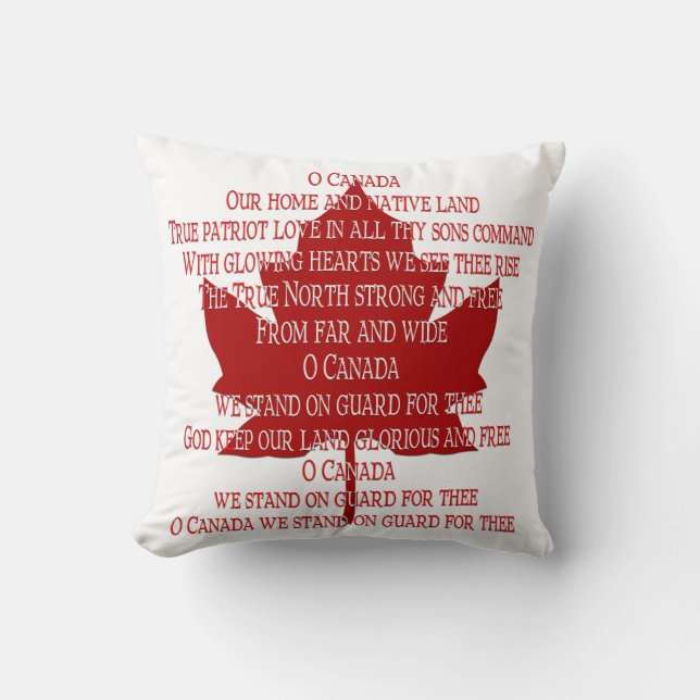 Kanada Pillow Canadian Anthem Souvenir Pillow Kissen (Vorderseite)