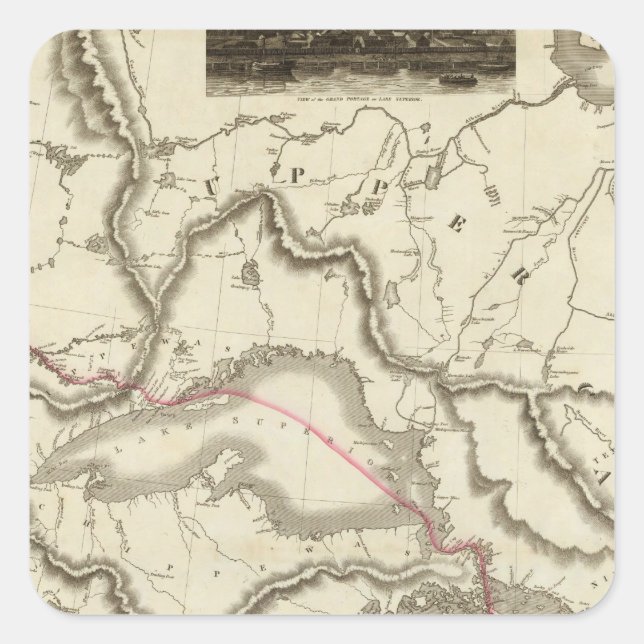 Kanada Quadratischer Aufkleber (Vorderseite)