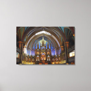 Kanada, Quebec, Montreal. Innenraum von Notre 2 Leinwanddruck