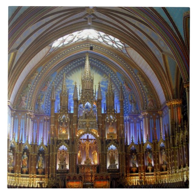 Kanada, Quebec, Montreal. Inneres von Notre 2 Fliese (Vorderseite)
