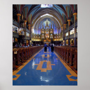 Kanada, Quebec, Montreal. Inneres von Notre 3 Poster