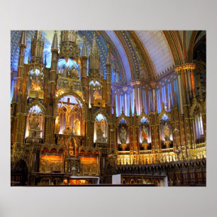Kanada, Quebec, Montreal. Inneres von Notre Poster