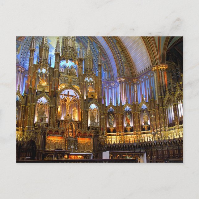 Kanada, Quebec, Montreal. Inneres von Notre Postkarte (Vorderseite)