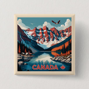Kanada Reiseplakat Button
