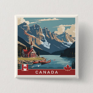 Kanada Reiseplakat Button