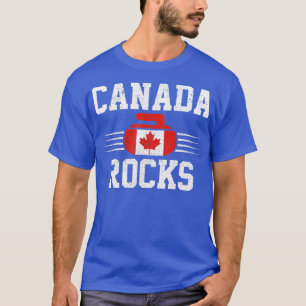 Kanada Rocks kanadische Flagge Funny Curling Fan G T-Shirt