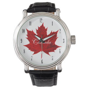 Kanada-Rote Ahornleaf/benutzerdefinierbar Armbanduhr