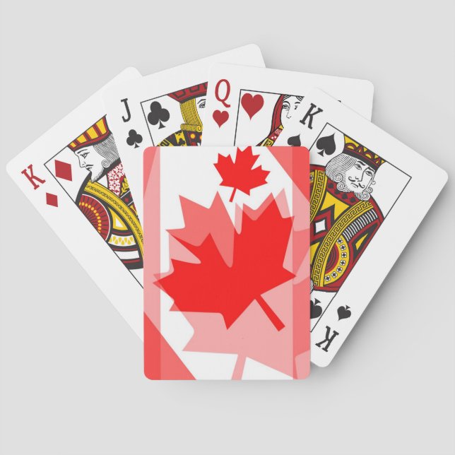KANADA, roter Ahornleaf Spielkarten (Rückseite)