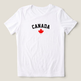 Kanada Rotes Ahornblatt Minimalistischer Gebogener Tri-Blend Shirt