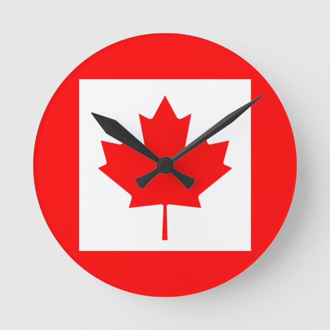 Kanada Runde Wanduhr (Vorderseite)