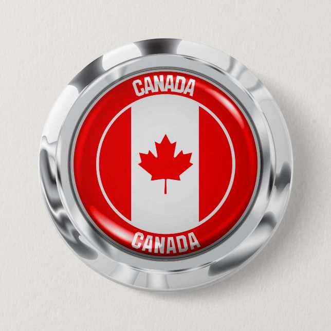 Kanada-RundEmblem Button (Vorderseite)