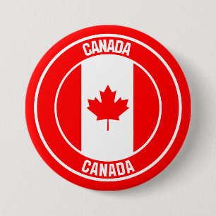 Kanada-RundEmblem Button