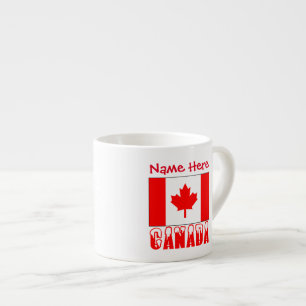 Kanada Schnee Kanadische Flagge Rot Personalisieru Espressotasse