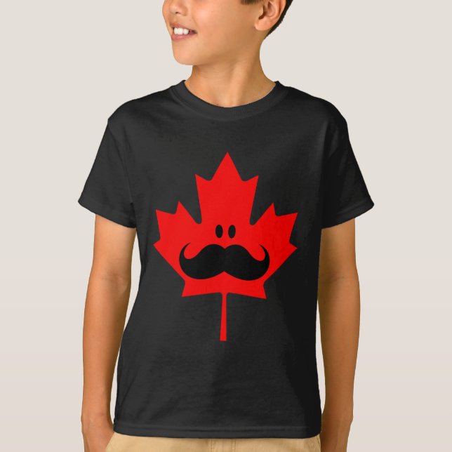 Kanada-Schnurrbart - ein Schnurrbart auf Rotahorn T-Shirt (Vorderseite)