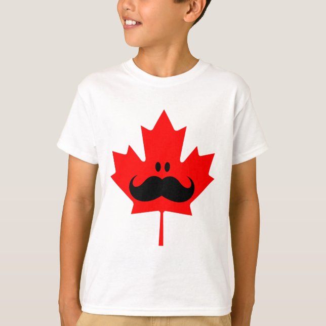 Kanada-Schnurrbart - ein Schnurrbart auf Rotahorn T-Shirt (Vorderseite)