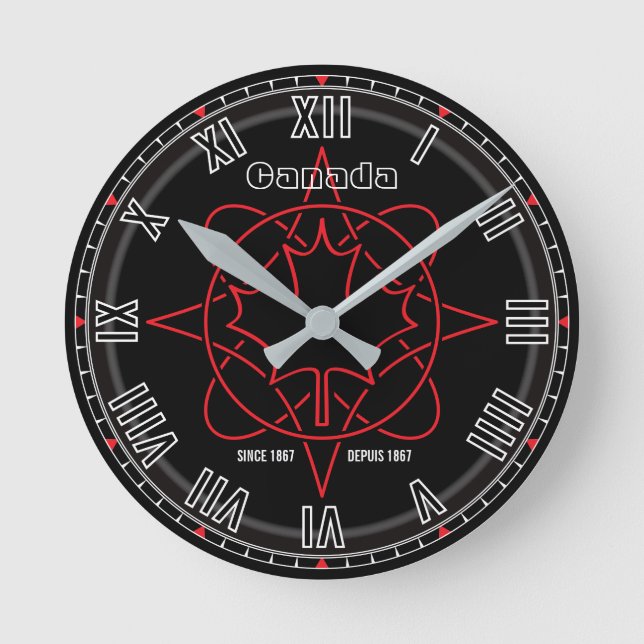 Kanada seit 1867 runde wanduhr (Vorderseite)