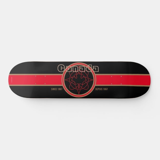 Kanada seit 1867 (Schwarz) Skateboard (Horizontal)