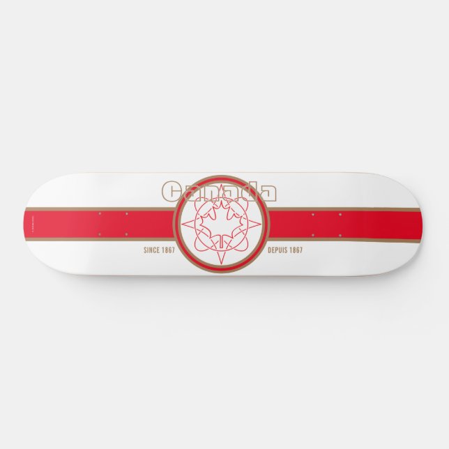 Kanada seit 1867 (Weiß) Skateboard (Horizontal)