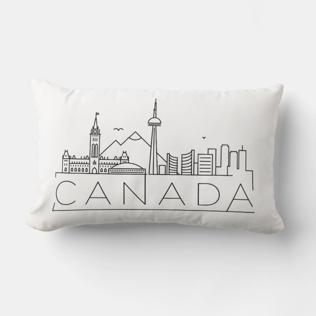 Kanada Skyline Lumbar Pillow Lendenkissen (Vorderseite)