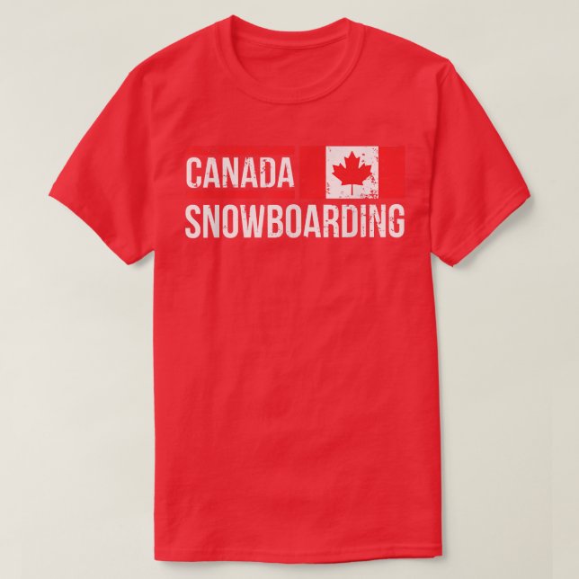 Kanada Snowboarding Canadian Flag Race Halfpipe Sp T-Shirt (Design vorne)