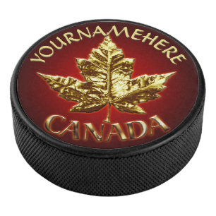 Kanada Souvenir Hockey Puck Gold Medaille Puck