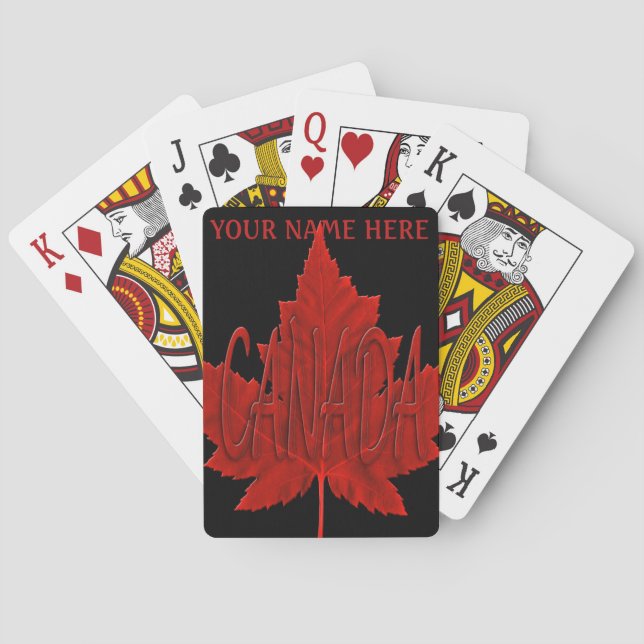 Kanada Spielkarten Kanada Kundenspezifische Souven (Rückseite)