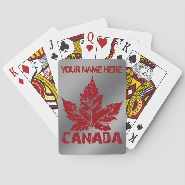 Kanada Spielkarten Kanada Kundenspezifische Souven (Rückseite)