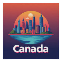 Kanada Stadt-Skyline bei Sonnenuntergang Reise