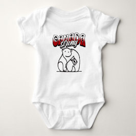 Kanada Starker Polar Bear mit Kanada-Flagge Baby Strampler