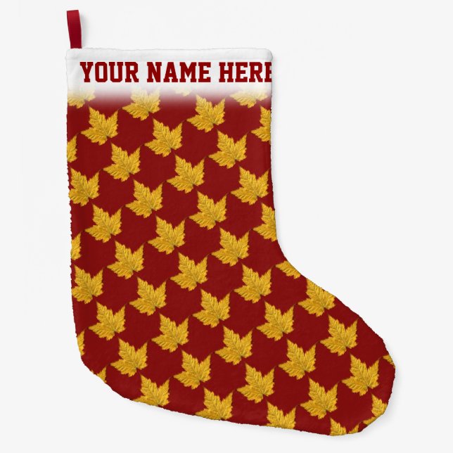 Kanada Strumpf Kanada Weihnachts-Strumpf Custom Großer Weihnachtsstrumpf (Vorderseite)