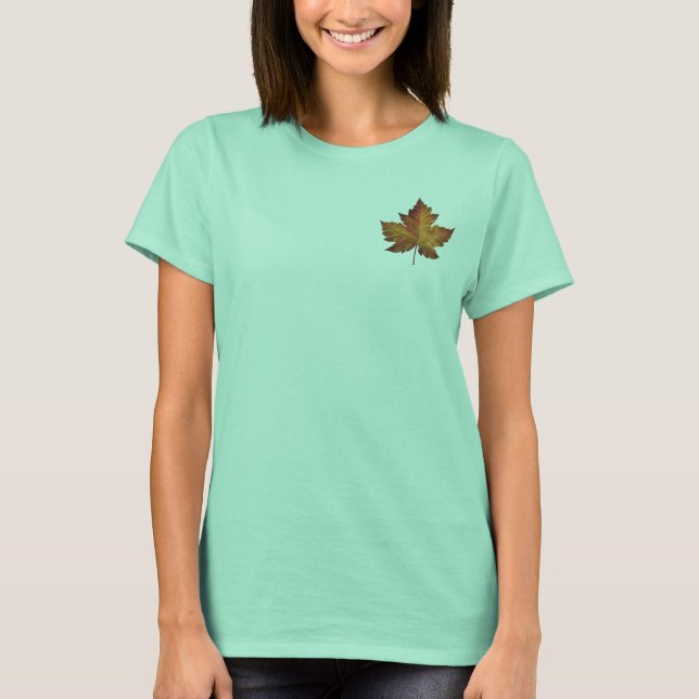 Kanada Sweatshirt Gold Maple Leaf Frauen Shirt (Vorderseite)