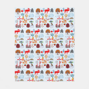 Kanada-Symbole Fleecedecke