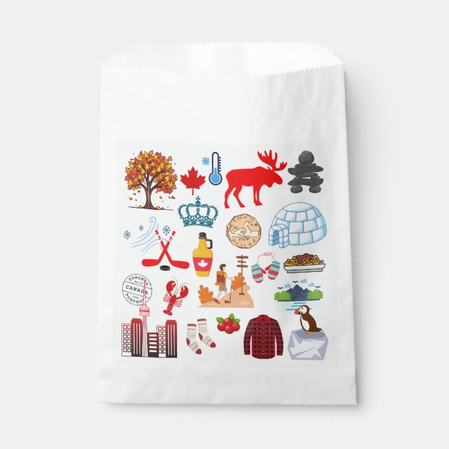 Kanada-Symbole Geschenktütchen (Vorderseite)