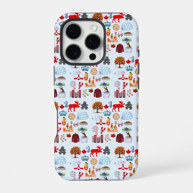 Kanada-Symbole iPhone 16 Pro Hülle (Rückseite)