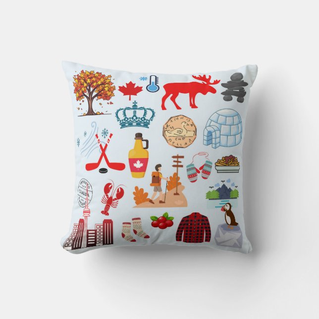 Kanada-Symbole Kissen (Vorderseite)