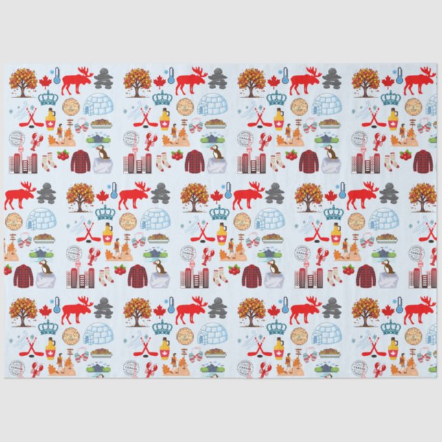 Kanada-Symbole Seidenpapier (Vorderseite)