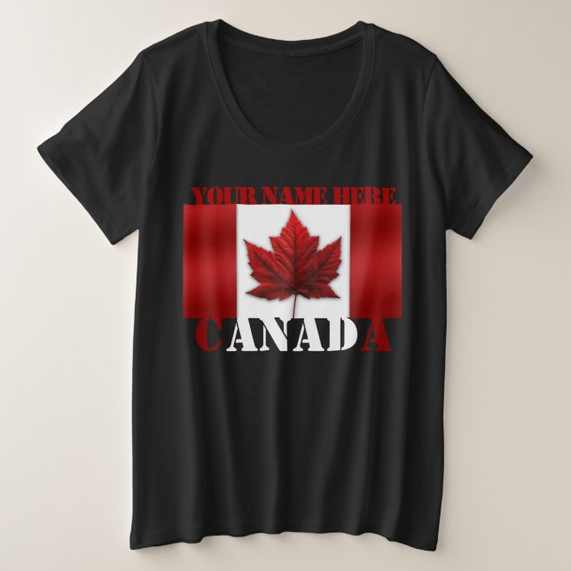 Kanada T - Shirt Personalisiert Plus Größe Kanada  (Design vorne)