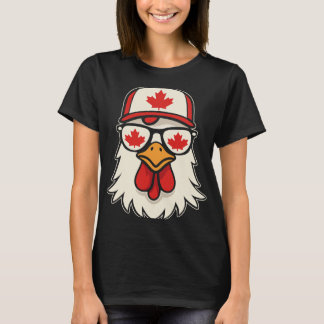Kanada-Tag Kanadische Flagge Ahornblatt Huhn Sungl T-Shirt