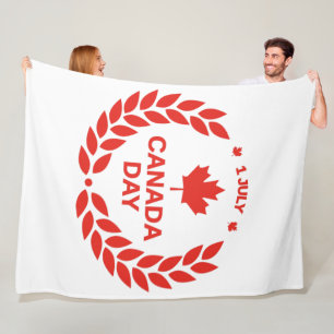 Kanada-Tag-Kranz-Fleece-Decke Fleecedecke