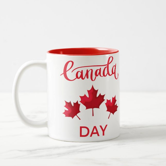Kanada-Tag Zweifarbige Tasse (Links)