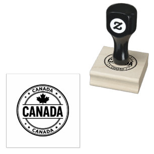 Kanada Text Logo Jet Black Tinte Sauber Perfekt Sc Gummistempel